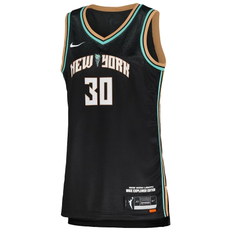 Nike New York Liberty Breanna Stewart Black Explorer Edition Victory Jersey
