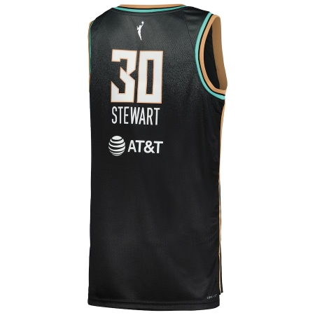Nike New York Liberty Breanna Stewart Black Explorer Edition Victory Jersey