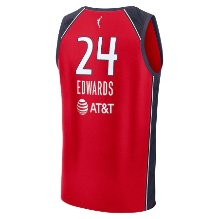 Fanatics Washington Mystics Aaliyah Edwards Red Explorer Edition Fast Break Jersey