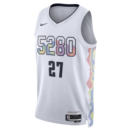 Nike Denver Nuggets Jamal Murray White Player Jersey - City Edition
