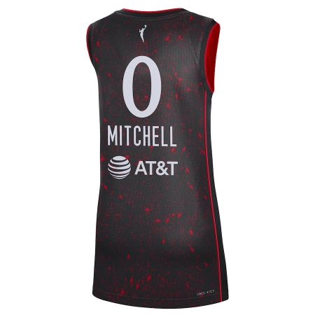 Nike Indiana Fever Kelsey Mitchell Black Stranger Things Victory Jersey - Rebel Edition