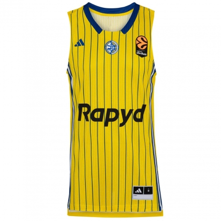 adidas Tel Aviv Maccabi Basketball Yellow Jersey