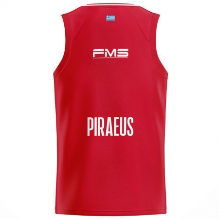 Piraeus Olympiacos Basketball Home Jersey