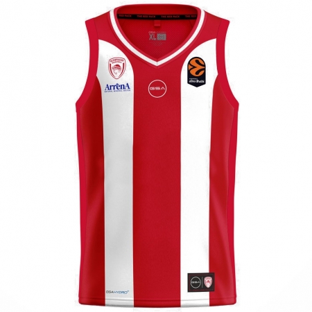 Piraeus Olympiacos Basketball Home Jersey