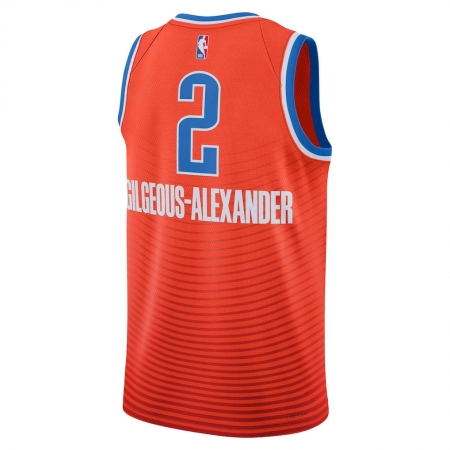 Jordan Brand Oklahoma City Thunder Shai Gilgeous-Alexander Orange Jersey - Statement Edition