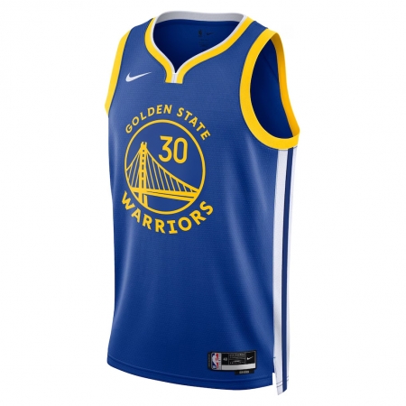 Nike Golden State Warriors Stephen Curry Royal Jersey - Icon Edition