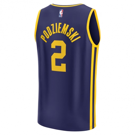 Fanatics Golden State Warriors Brandin Podziemski Navy Fast Break Jersey - Statement Edition