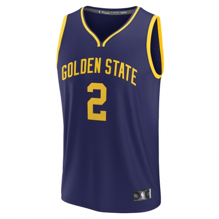 Fanatics Golden State Warriors Brandin Podziemski Navy Fast Break Jersey - Statement Edition