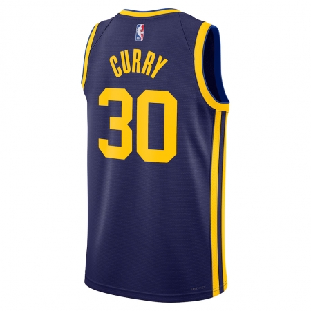 Jordan Brand Golden State Warriors Stephen Curry Navy Swingman Jersey - Statement Edition