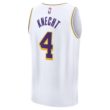 Fanatics Los Angeles Lakers Dalton Knecht White Fast Break Jersey - Association Edition