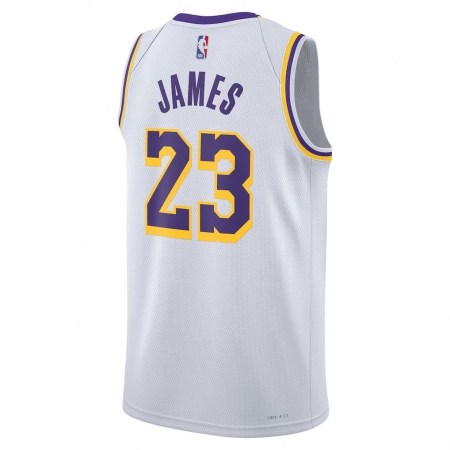 Nike Los Angeles Lakers LeBron James White Jersey - Association Edition