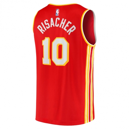 Fanatics Atlanta Hawks Zaccharie Risacher Red Fast Break Jersey - Icon Edition