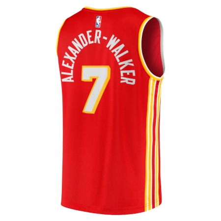 Fanatics Atlanta Hawks Nickeil Alexander-Walker Red Fast Break Replica Jersey - Icon Edition