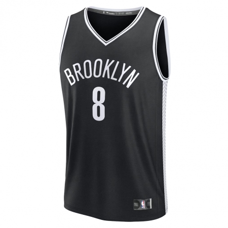 Fanatics Brooklyn Nets Egor Demin Black Fast Break Jersey - Icon Edition