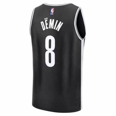Fanatics Brooklyn Nets Egor Demin Black Fast Break Jersey - Icon Edition