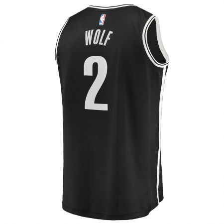 Fanatics Brooklyn Nets Daniel Wolf Black Fast Break Jersey - Icon Edition