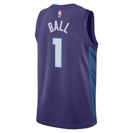 Jordan Brand Charlotte Hornets LaMelo Ball Purple Jersey - Statement Edition
