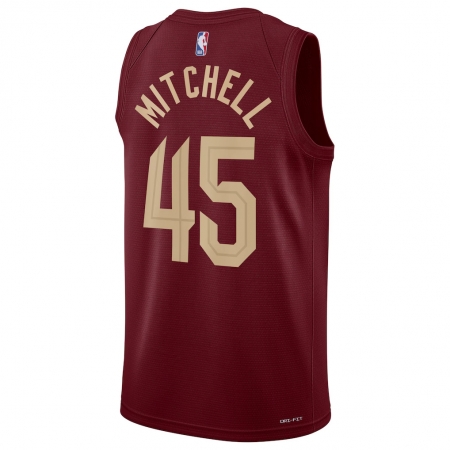 Nike Cleveland Cavaliers Donovan Mitchell Wine Jersey - Icon Edition