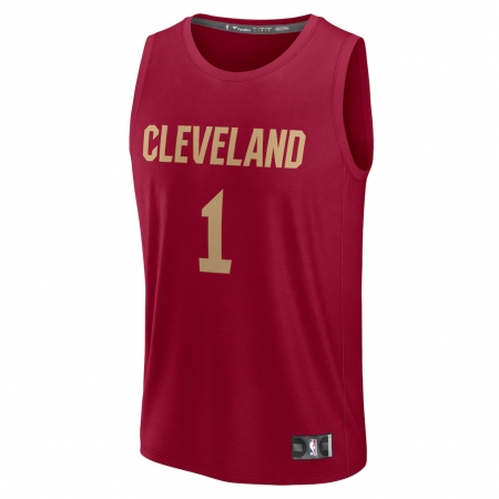 Fanatics Cleveland Cavaliers Max Strus Wine Fast Break Jersey - Icon Edition