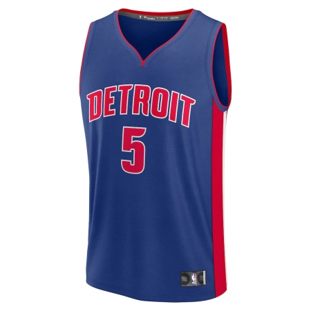 Fanatics Detroit Pistons Malik Beasley Blue Fast Break Jersey - Icon Edition