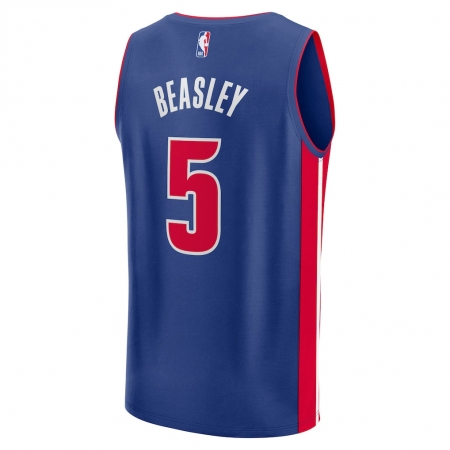 Fanatics Detroit Pistons Malik Beasley Blue Fast Break Jersey - Icon Edition