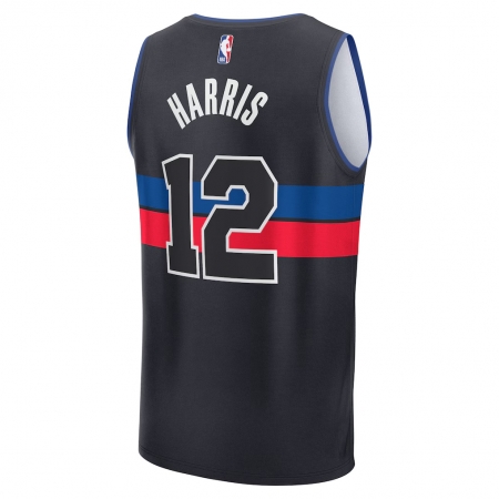 Fanatics Detroit Pistons Tobias Harris Black Fast Break Jersey - Statement Edition