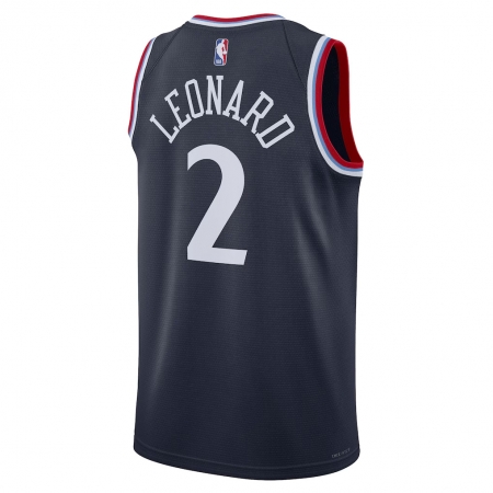 Nike LA Clippers Kawhi Leonard Navy Jersey - Icon Edition