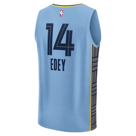 Fanatics Memphis Grizzlies Zach Edey Light Blue Fast Break Jersey - Statement Edition