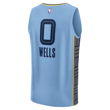 Fanatics Memphis Grizzlies Jaylen Wells Light Blue Fast Break Jersey - Statement Edition