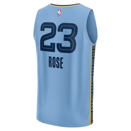 Fanatics Memphis Grizzlies Derrick Rose Light Blue Fast Break Jersey - Statement Edition