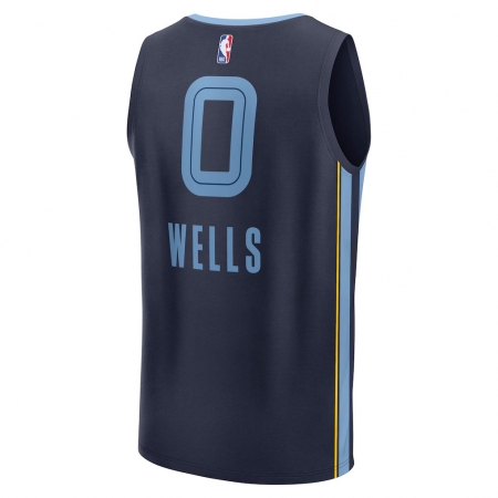 Fanatics Memphis Grizzlies Jaylen Wells Navy Fast Break Jersey - Icon Edition