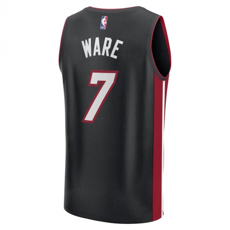 Fanatics Miami Heat Kel'el Ware Black Fast Break Jersey - Icon Edition