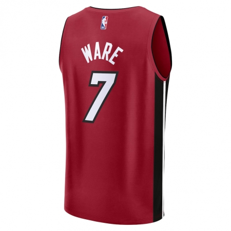 Fanatics Miami Heat Kel'el Ware Red Fast Break Jersey - Statement Edition