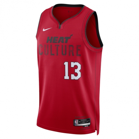 Nike Miami Heat Bam Adebayo Red Jersey - City Edition