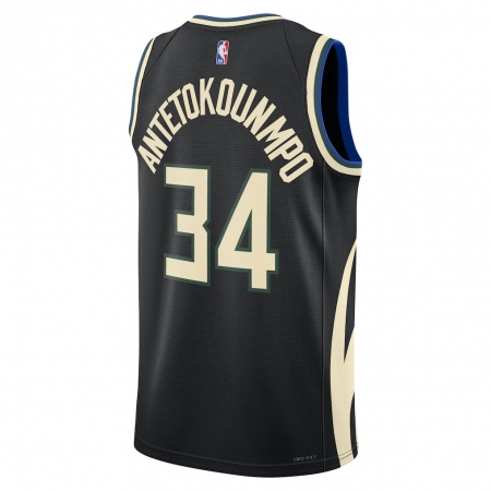 Jordan Brand Milwaukee Bucks Giannis Antetokounmpo Black Jersey - Statement Edition