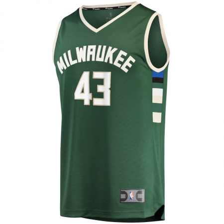 Fanatics Milwaukee Bucks Thanasis Antetokounmpo Green Fast Break Jersey - Icon Edition