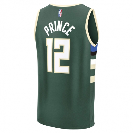 Fanatics Milwaukee Bucks Taurean Prince Green Fast Break Jersey - Icon Edition