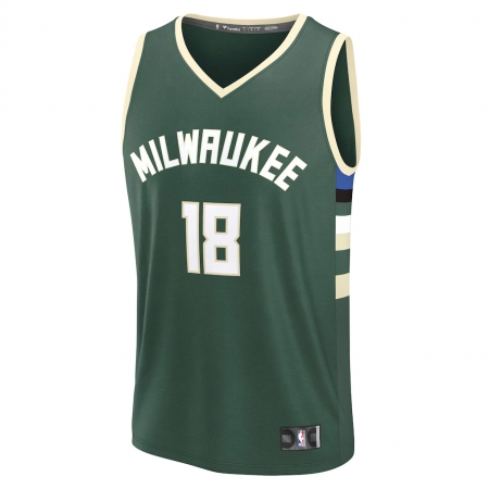 Fanatics Milwaukee Bucks Kyle Kuzma Green Fast Break Jersey - Icon Edition
