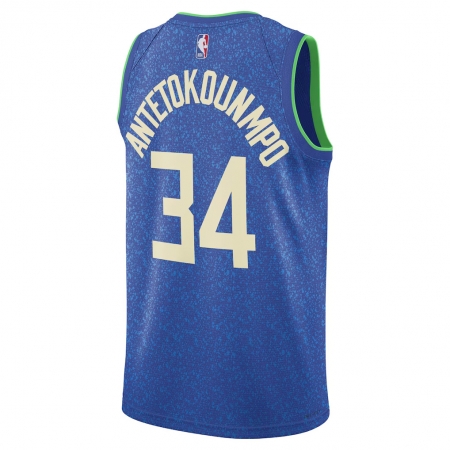 Nike Milwaukee Bucks Giannis Antetokounmpo Blue Jersey - City Edition