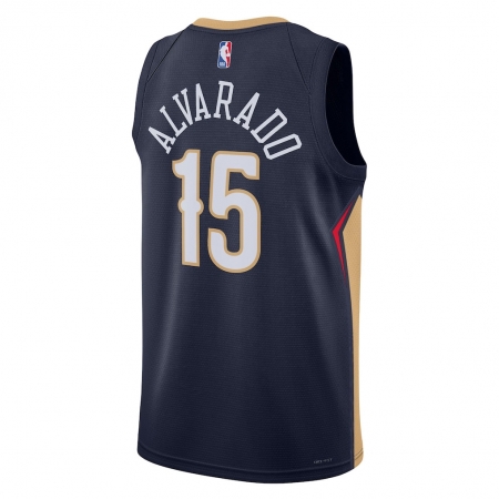 Nike New Orleans Pelicans Jose Alvarado Navy Jersey - Icon Edition