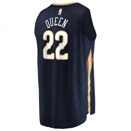 Fanatics New Orleans Pelicans Derik Queen Navy Fast Break Jersey - Icon Edition