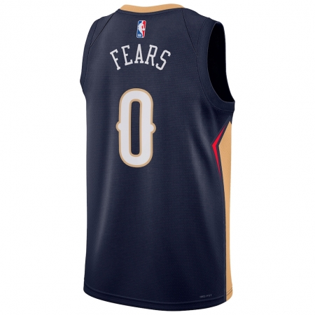 Nike New Orleans Pelicans Jeremiah Fears Navy Jersey - Icon Edition