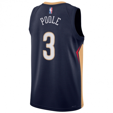 Nike New Orleans Pelicans Jordan Poole Navy Jersey - Icon Edition