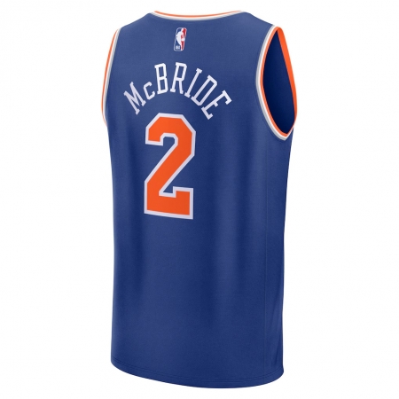 Fanatics New York Knicks Miles McBride Blue Fast Break Jersey - Icon Edition