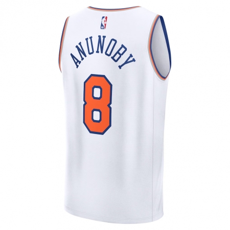 Fanatics New York Knicks OG Anunoby White Fast Break Jersey - Association Edition