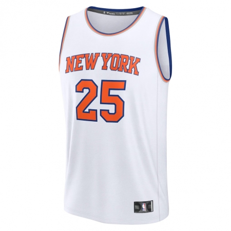 Fanatics New York Knicks Mikal Bridges White Fast Break Jersey - Association Edition