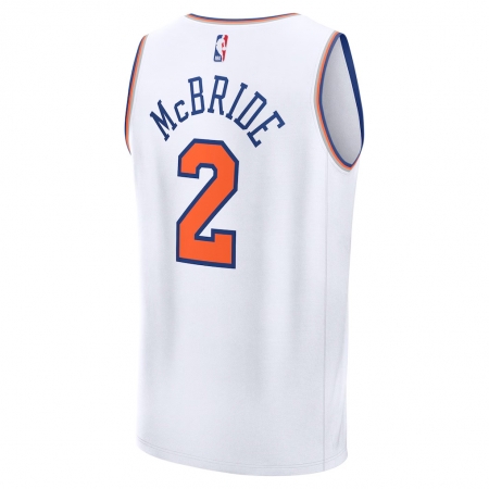 Fanatics New York Knicks Miles McBride White Fast Break Jersey - Association Edition