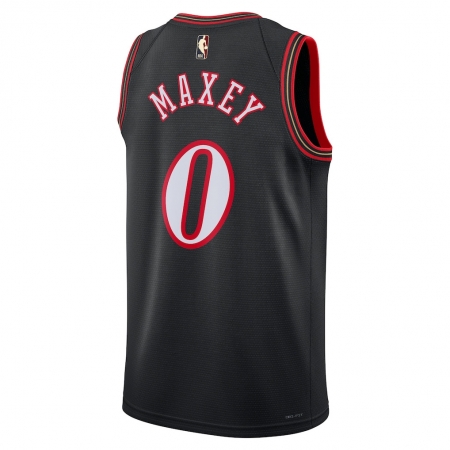 Nike Philadelphia 76ers Tyrese Maxey Black Jersey - Classic Edition