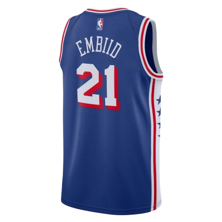Nike Philadelphia 76ers Joel Embiid Royal Jersey - Icon Edition