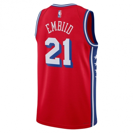 Jordan Brand Philadelphia 76ers Joel Embiid Red Jersey - Statement Edition